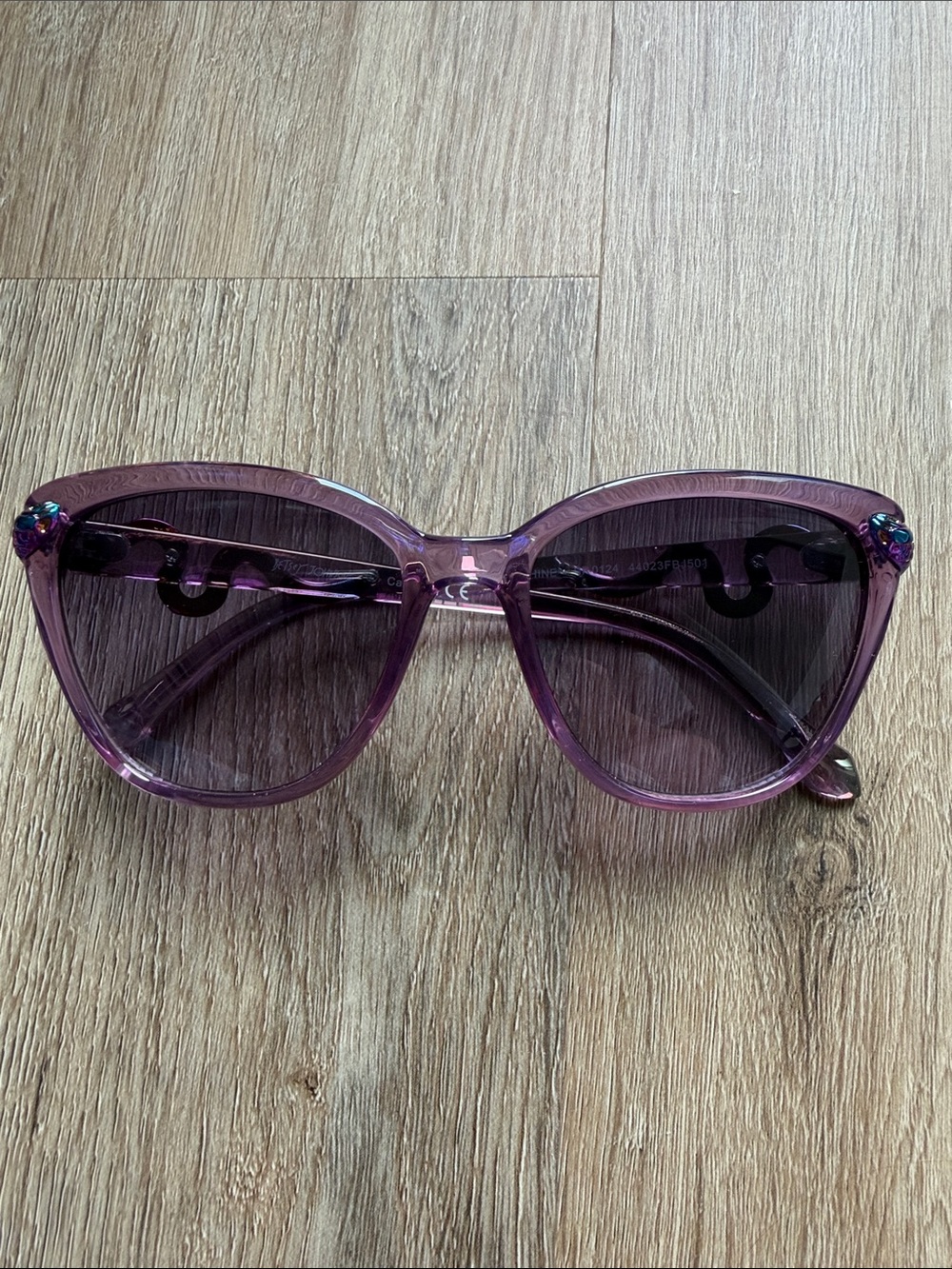 Betsey Johnson Purple Cat-Eye Sunglasses